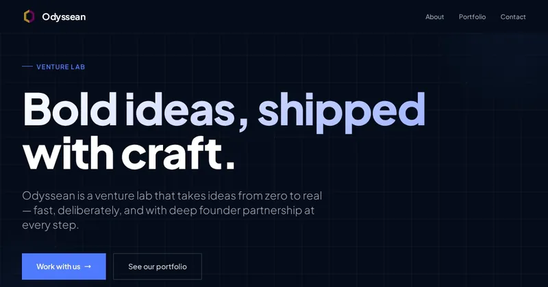 Odyssean website built with SiteMagic